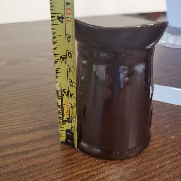 Vintage Ceramic Syrup Serving 2 Pitchers 🐓 Roosters Brown Glaze SET‎ - Picture 3 of 16